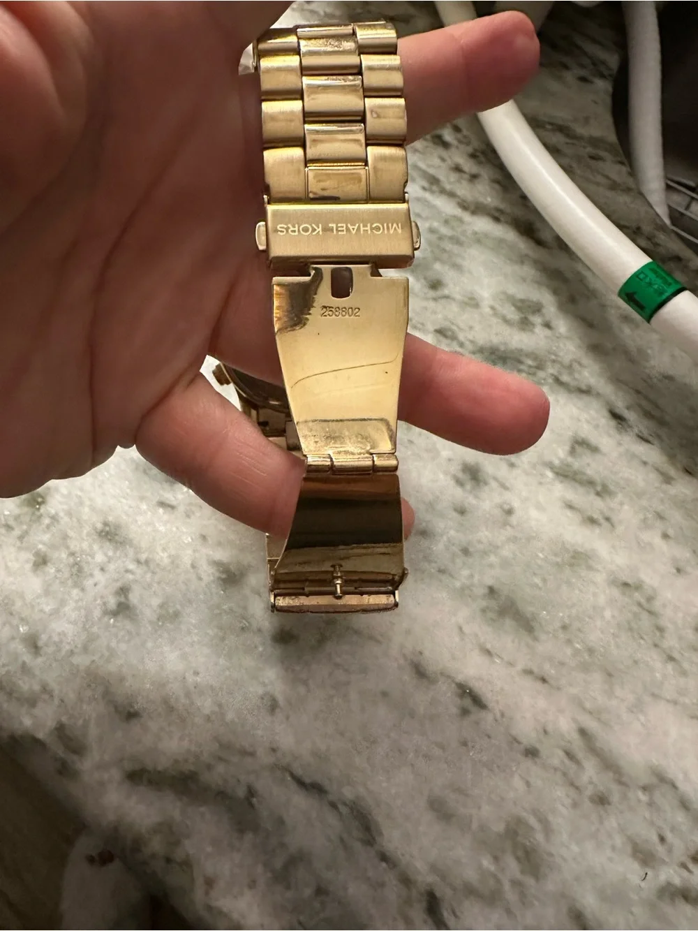 Michael Kors Women’s Gold-Tone Stainless Steel Chronograph Watch